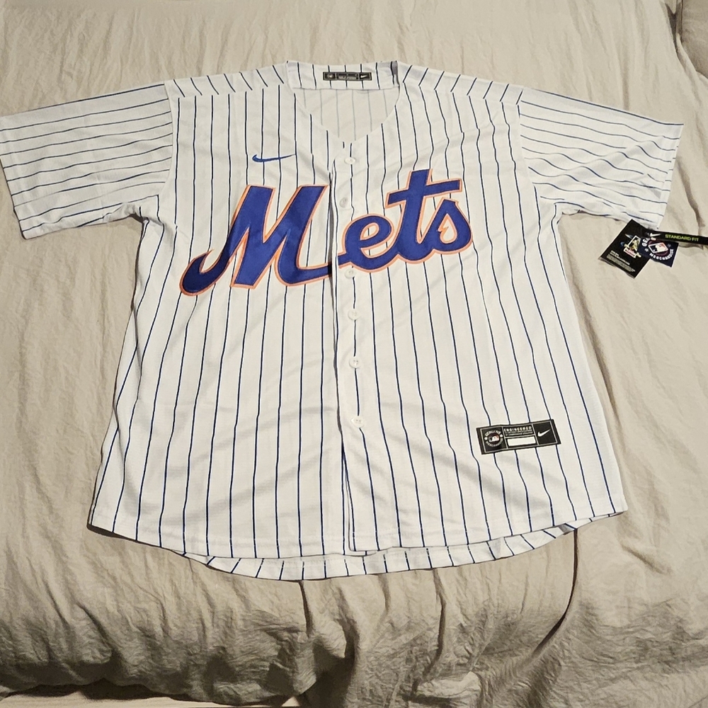 Men's New York Mets Nike White Home jersey Size L
